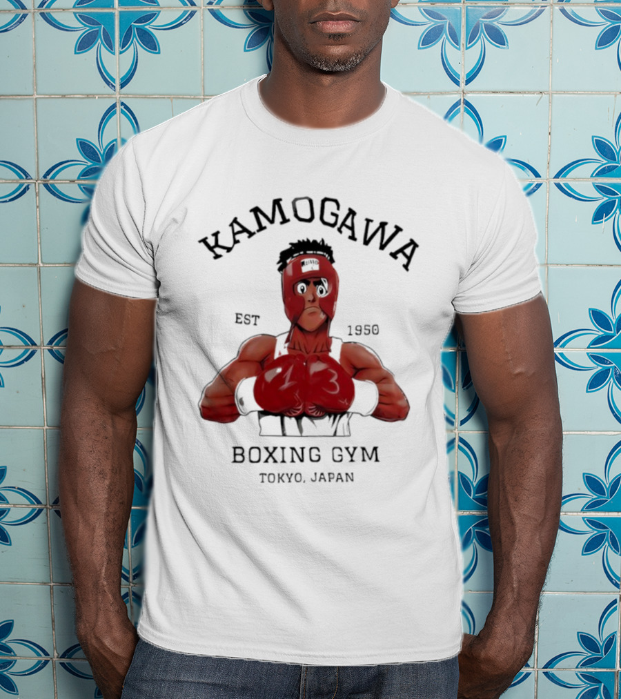 Kamogawa Boxing Gym Tokyo Japan Vintage 90s Hajime No Ippo Est 1950 T-Shirt
