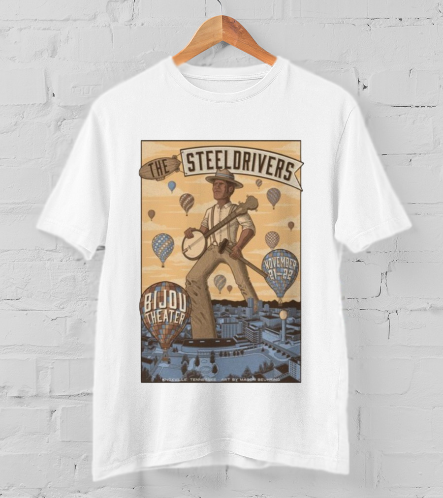 The SteelDrivers Bijou Theater Knoxville November 21-22 2025 Concert T-Shirt