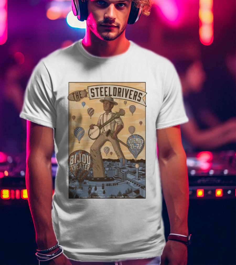 The SteelDrivers Bijou Theater Knoxville November 21-22 2025 Concert T-Shirt
