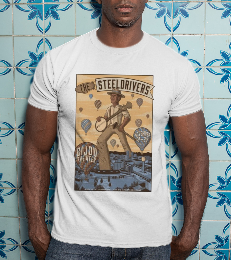 The SteelDrivers Bijou Theater Knoxville November 21-22 2025 Concert T-Shirt