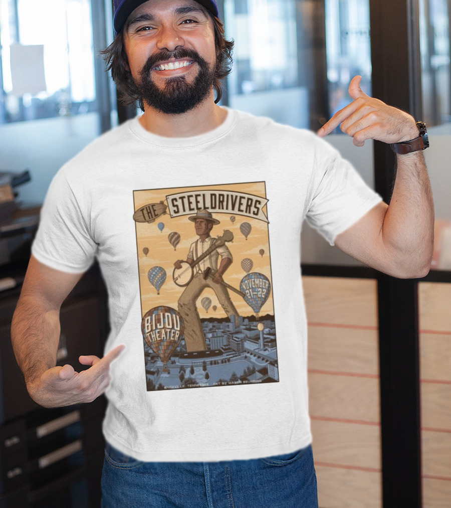 The SteelDrivers Bijou Theater Knoxville November 21-22 2025 Concert T-Shirt
