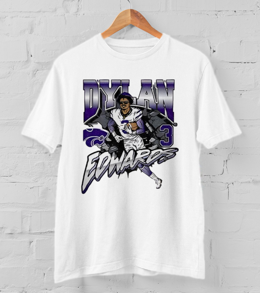 Dylan Edwards 3 Kansas State Wildcats Football NFL 2025 Vintage T-Shirt