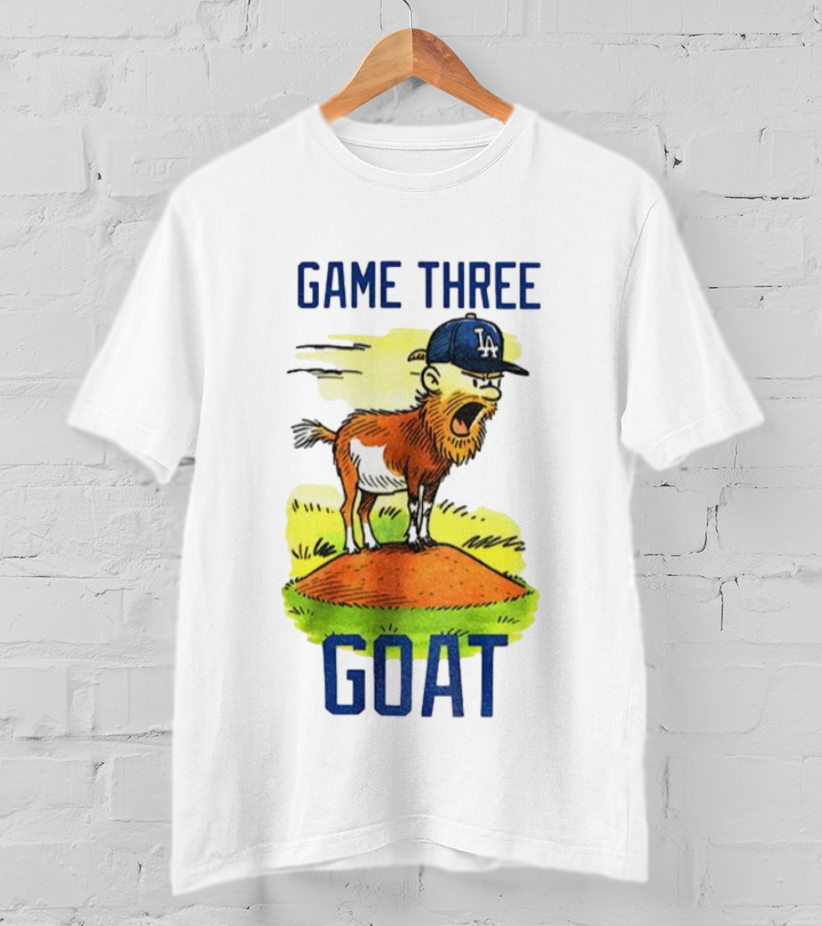 Game Three Goat Los Angeles Dodgers MLB Baseball World Series 2025 T-Shirt