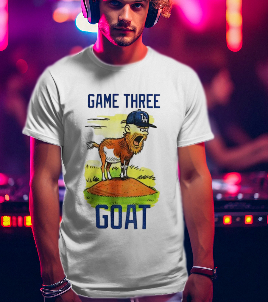 Game Three Goat Los Angeles Dodgers MLB Baseball World Series 2025 T-Shirt