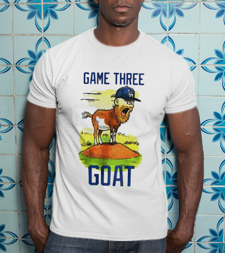 Game Three Goat Los Angeles Dodgers MLB Baseball World Series 2025 T-Shirt