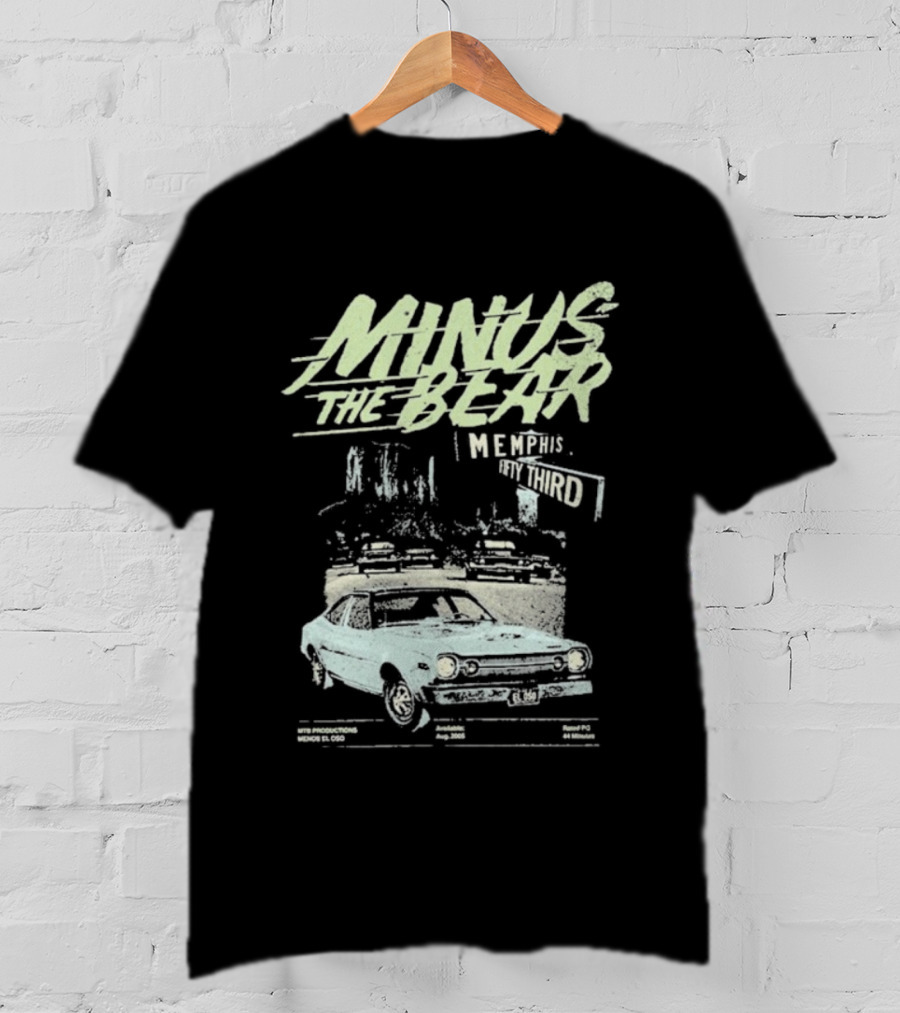 Minus The Bear Memphis & 53rd Vintage Car Illustration T-Shirt