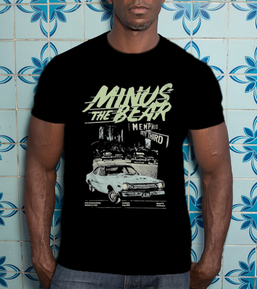 Minus The Bear Memphis & 53rd Vintage Car Illustration T-Shirt