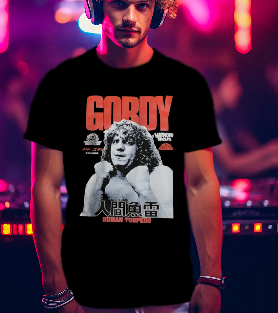 Gordy Human Torpedo Terry Championship Wrestling Hardcore Legend T-Shirt