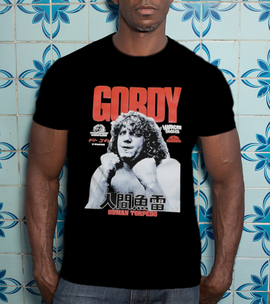 Gordy Human Torpedo Terry Championship Wrestling Hardcore Legend T-Shirt