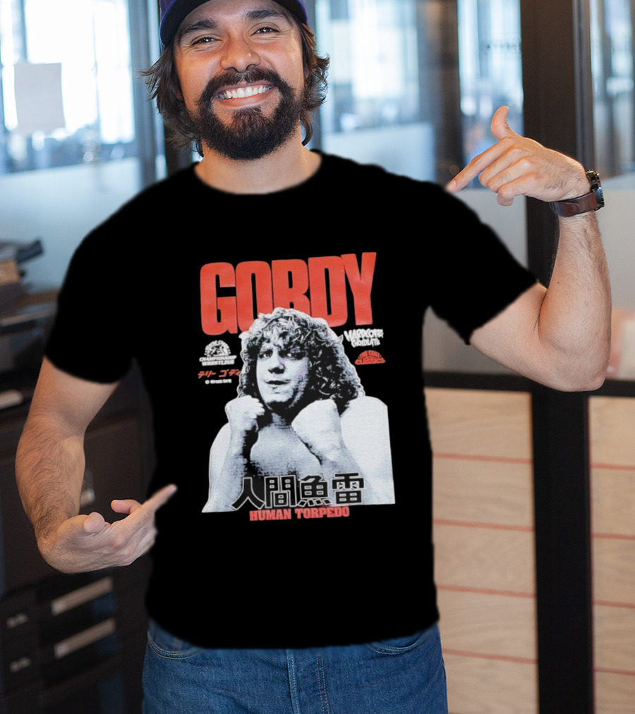 Gordy Human Torpedo Terry Championship Wrestling Hardcore Legend T-Shirt