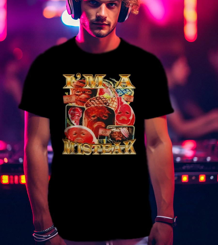 I'M A MISTEAK Meat Faces With Seasoning Flags T-Shirt