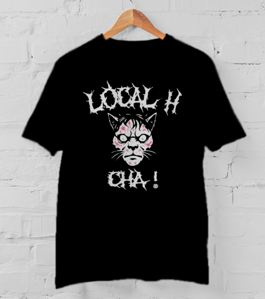 LOCAL H CHA Cat Face Design T-Shirt