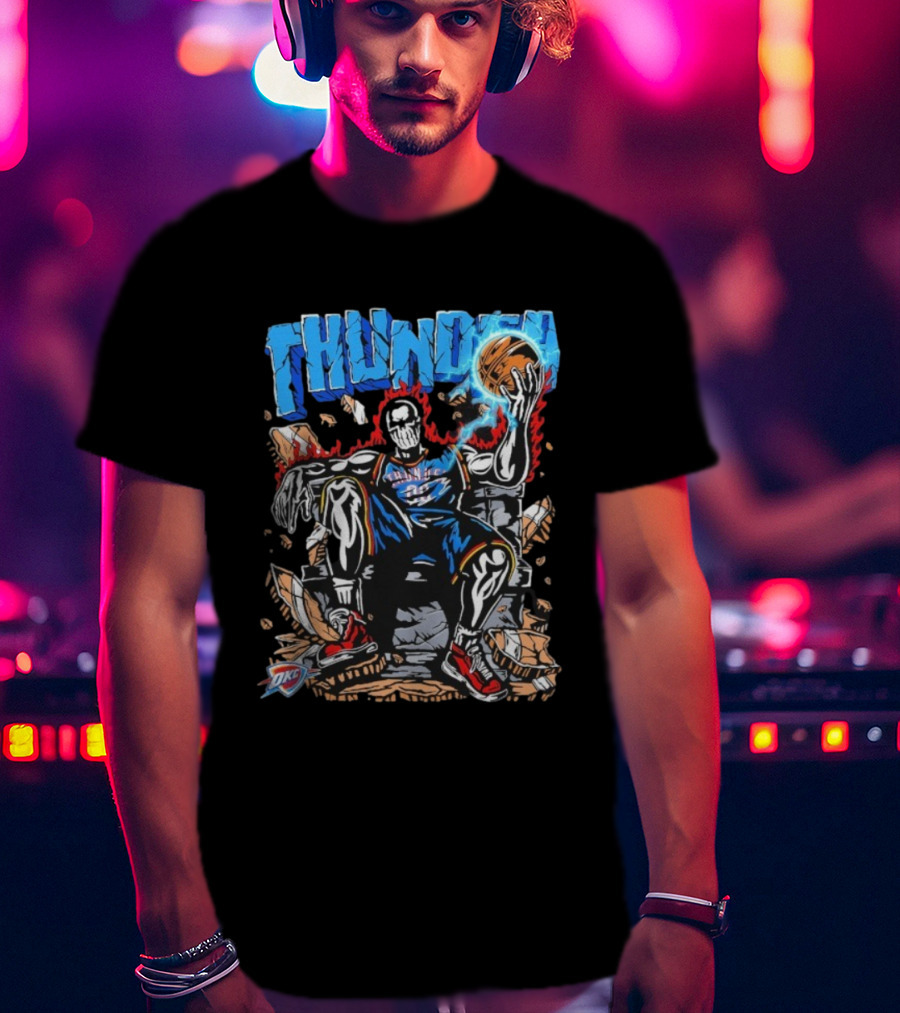 Oklahoma City Thunder Throne Basketball 34 OKC T-Shirt
