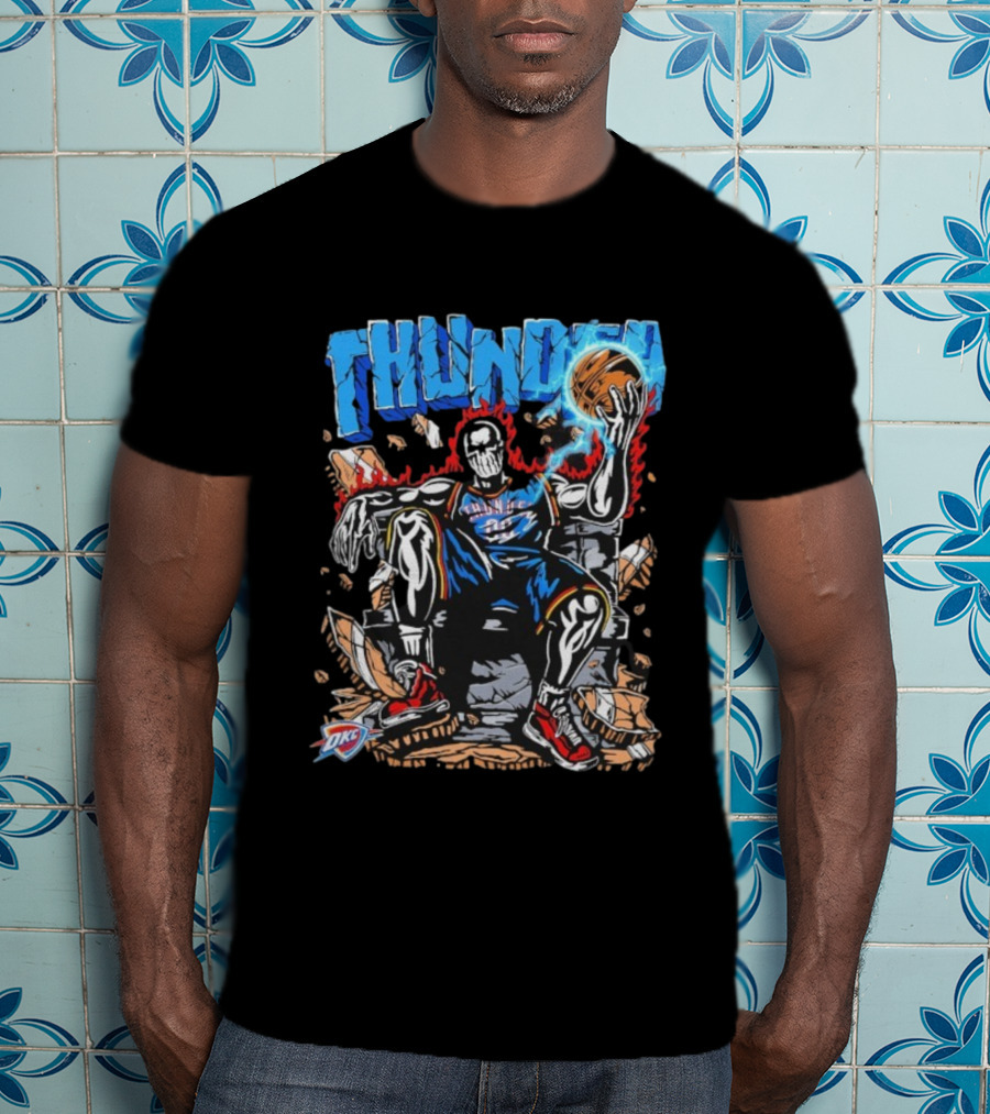 Oklahoma City Thunder Throne Basketball 34 OKC T-Shirt