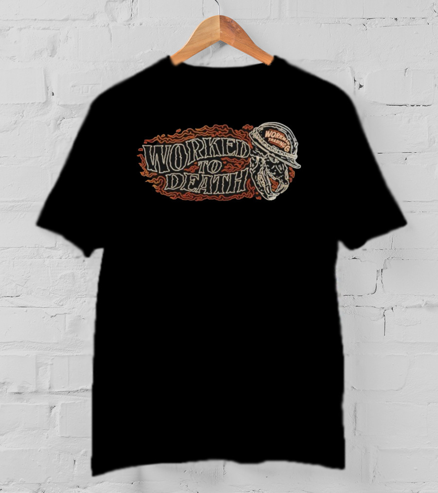 Worked To Death Workman Trading Co Snake Skull With Hard Hat T-Shirt
