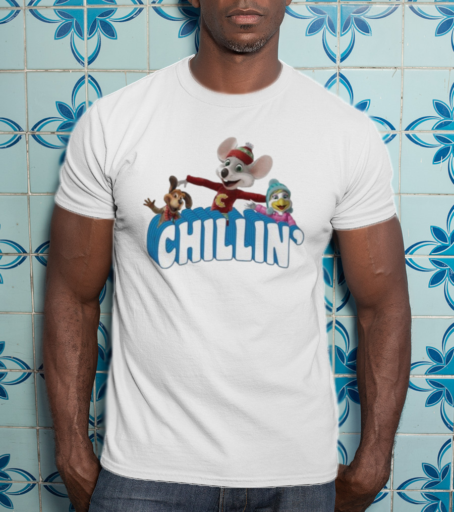 Chuck E Cheese Chillin’ Winter Fun Characters T-Shirt