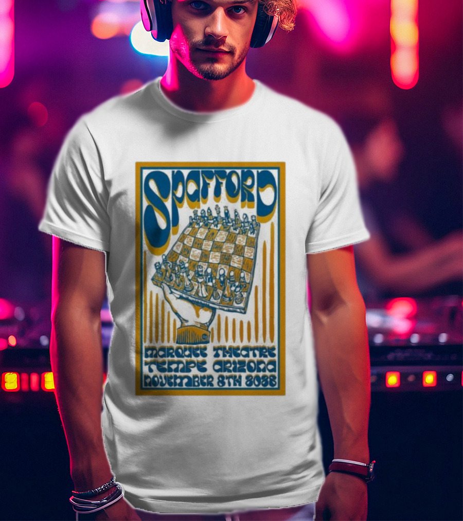 Spafford Marquee Theatre Tempe Arizona November 8th 2025 Chessboard Art T-Shirt