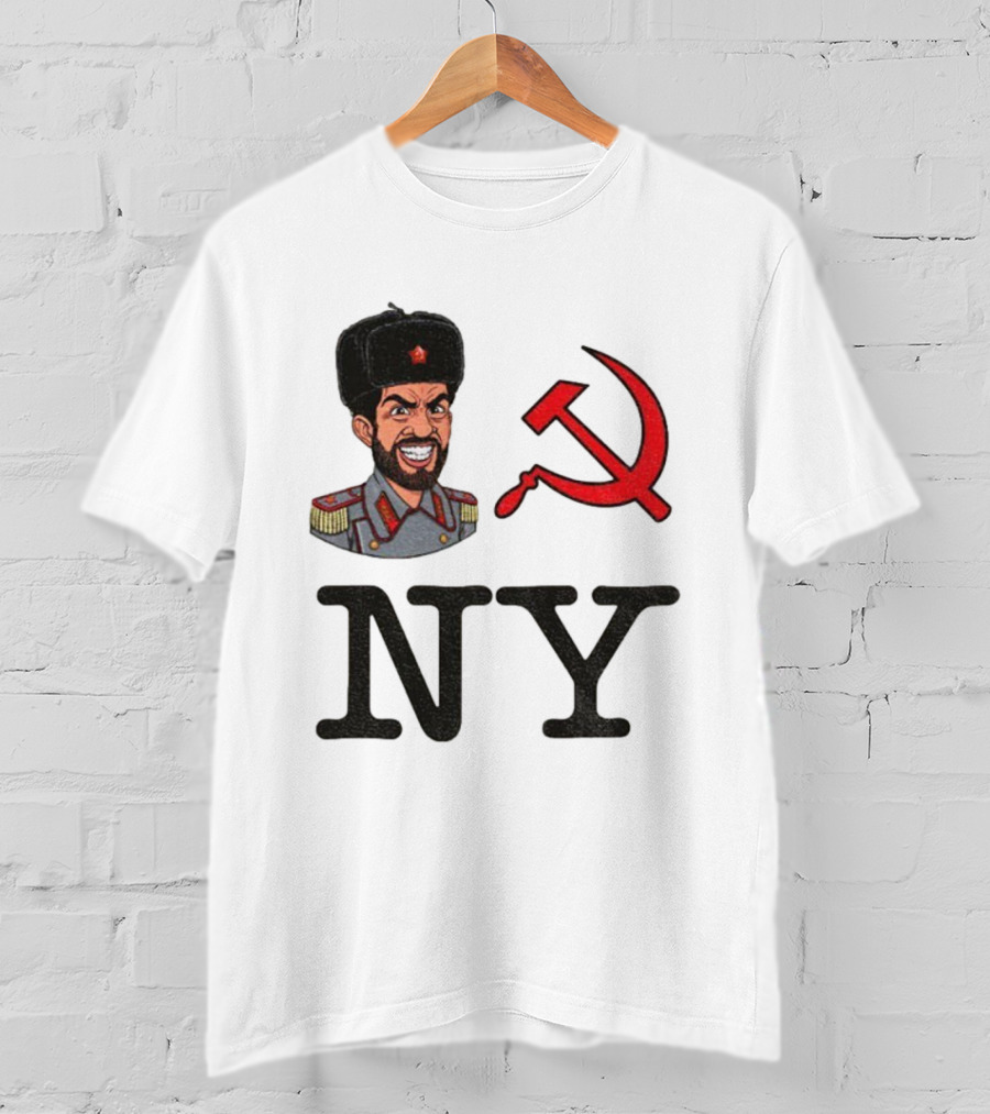 NY Communist Party Zohran Mamdani Imagery With Hammer And Sickle T-Shirt