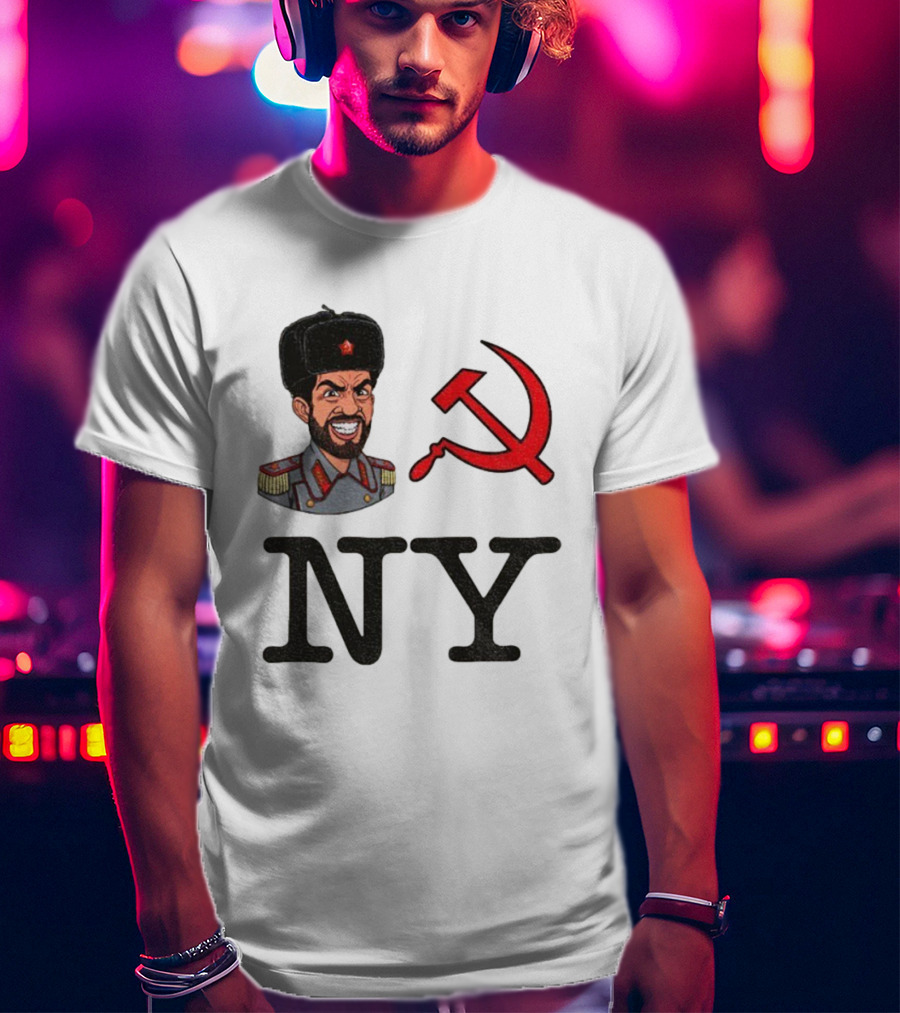 NY Communist Party Zohran Mamdani Imagery With Hammer And Sickle T-Shirt