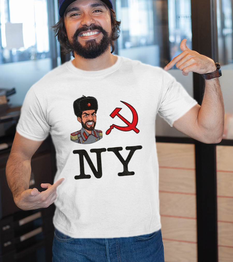NY Communist Party Zohran Mamdani Imagery With Hammer And Sickle T-Shirt