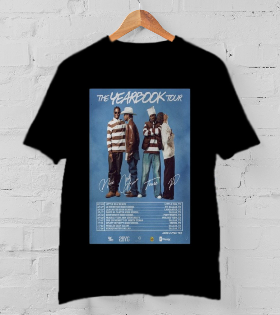 The Yearbook Tour 2025 2BYG Little Elm Dallas Texas High Schools T-Shirt
