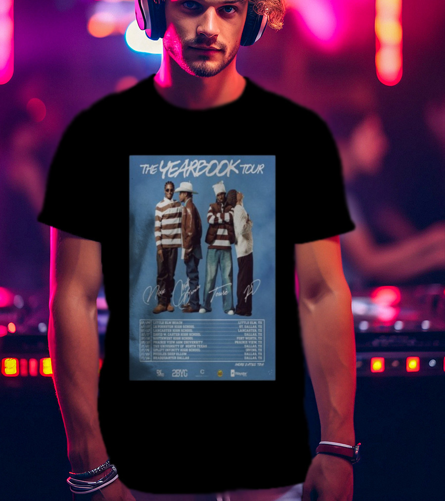 The Yearbook Tour 2025 2BYG Little Elm Dallas Texas High Schools T-Shirt