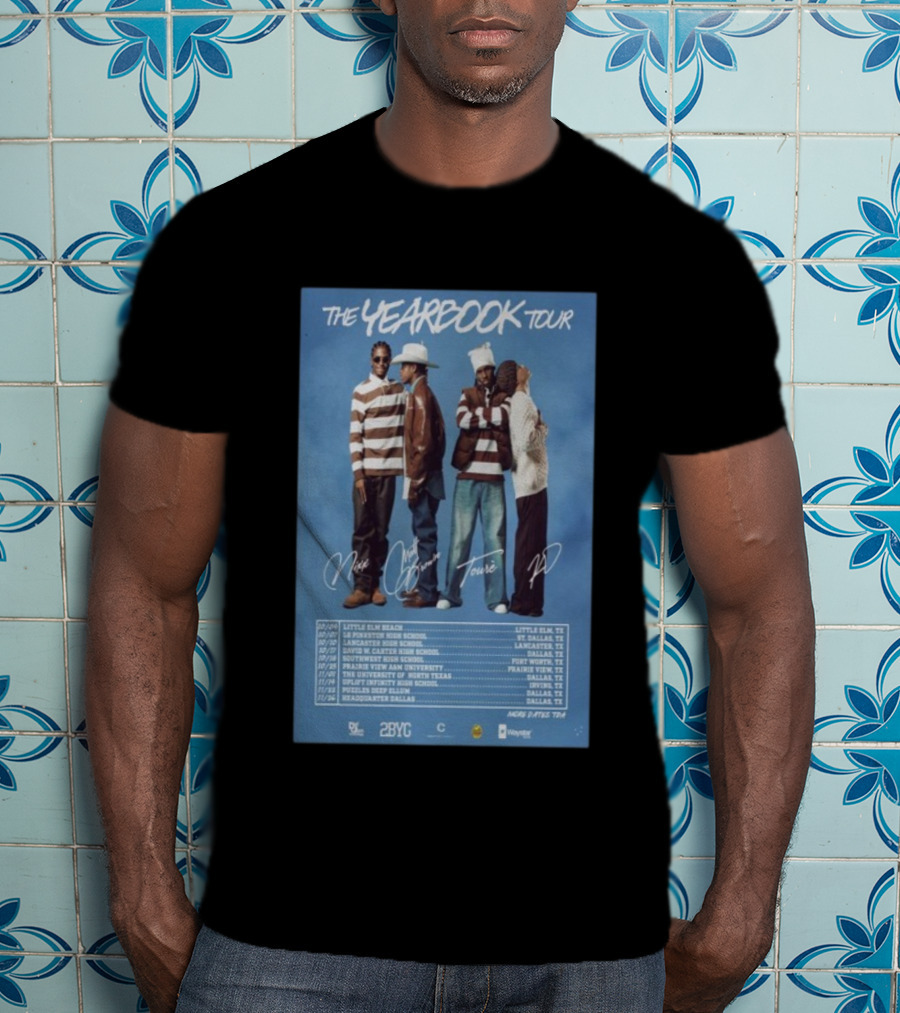 The Yearbook Tour 2025 2BYG Little Elm Dallas Texas High Schools T-Shirt