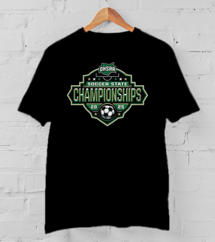 2025 OHSAA Soccer State Championships Ohio Soccer Ball Icon T-Shirt