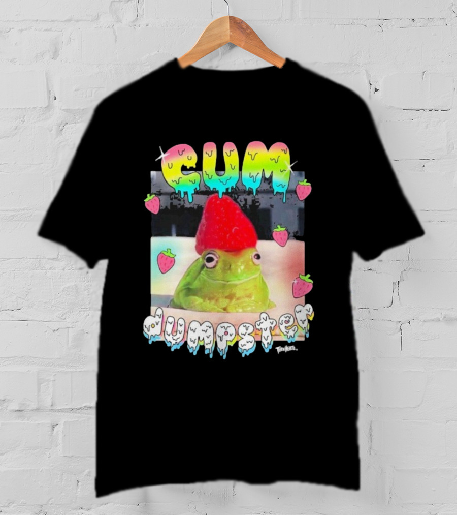 Cum Dumpster Frog Strawberry Hat Kawaii Aesthetic T-Shirt