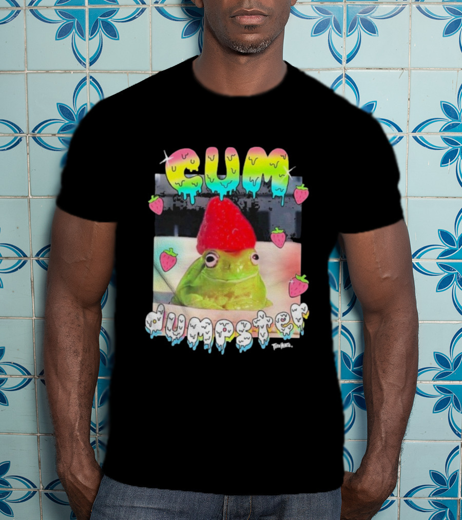 Cum Dumpster Frog Strawberry Hat Kawaii Aesthetic T-Shirt
