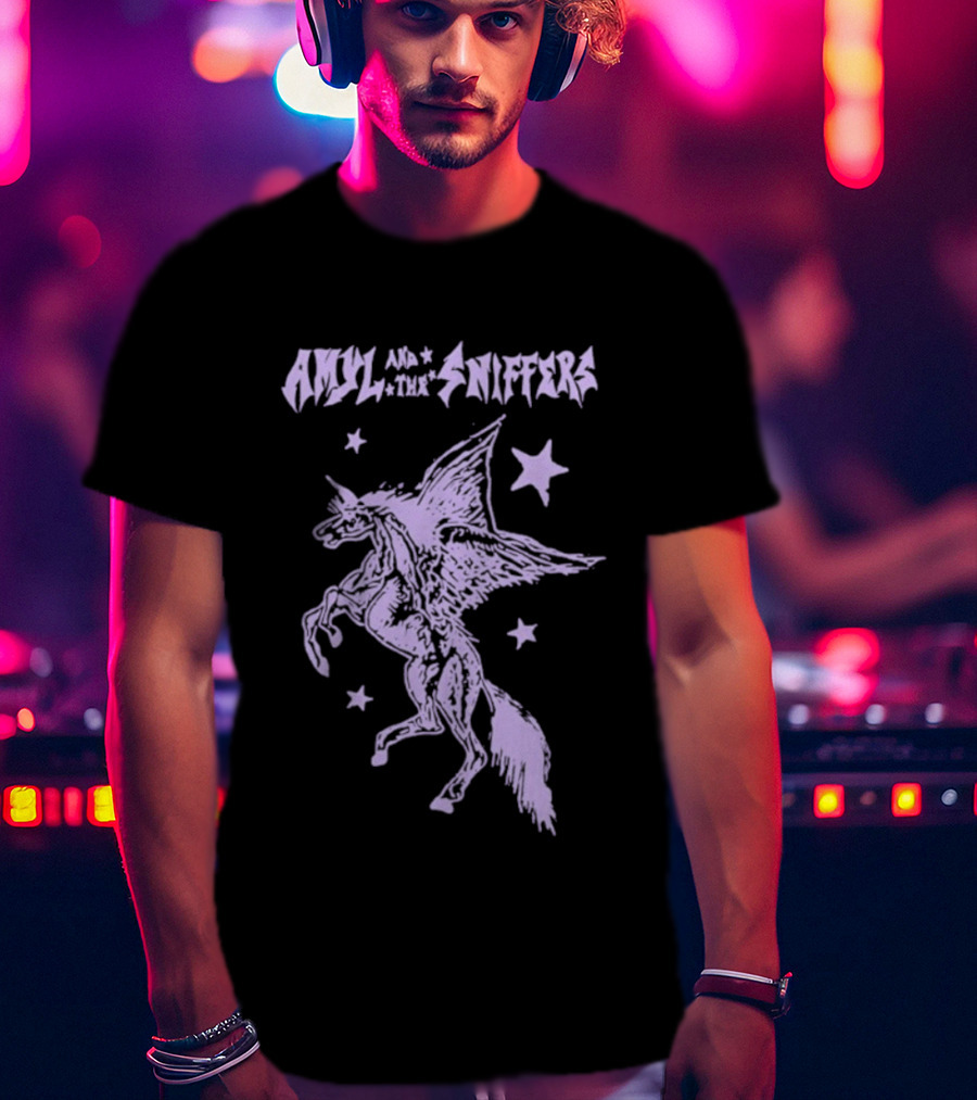 Amyl And The Sniffers Old Town Road Starry Pegasus T-Shirt