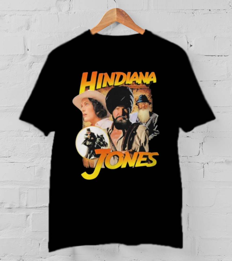 Hindiana Jones Adventure Turban Fedora Characters Indiana Jones Movie Theme T-Shirt