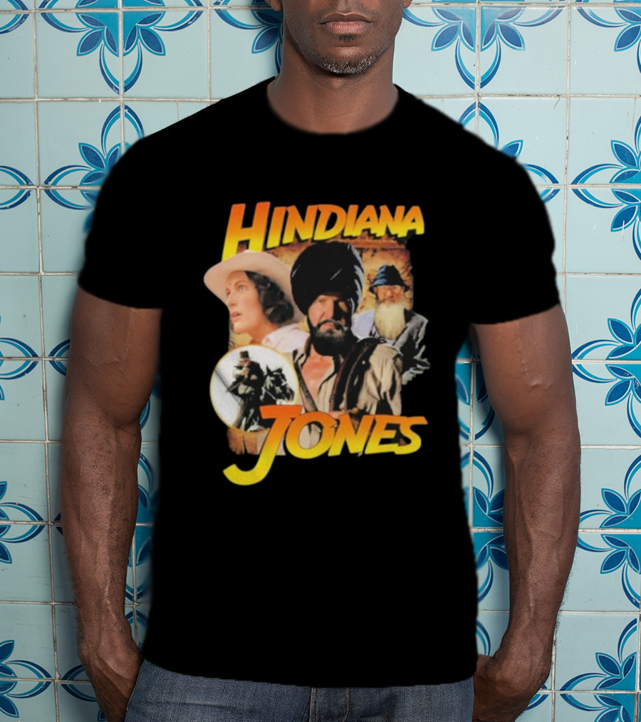 Hindiana Jones Adventure Turban Fedora Characters Indiana Jones Movie Theme T-Shirt