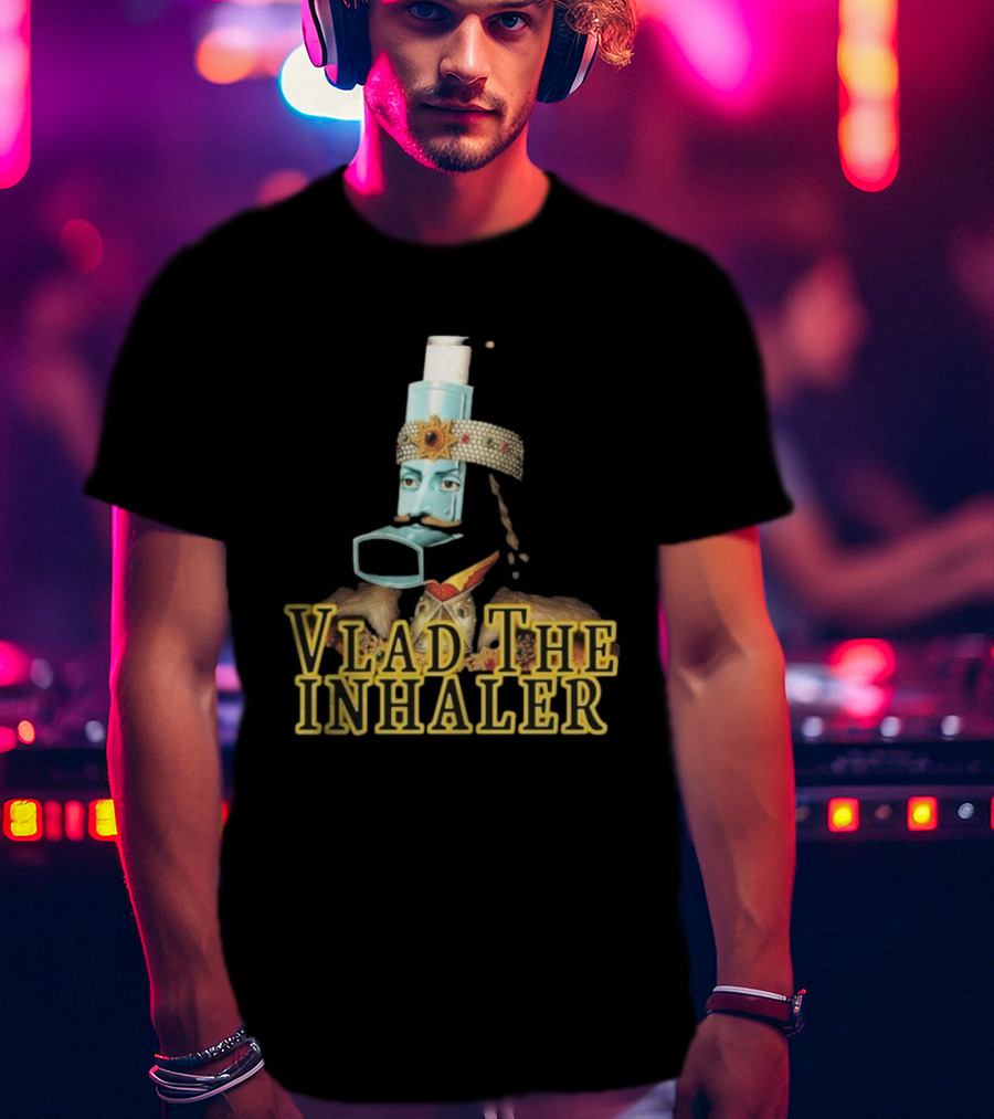 Vlad The Inhaler Asthma Humor Parody T-Shirt