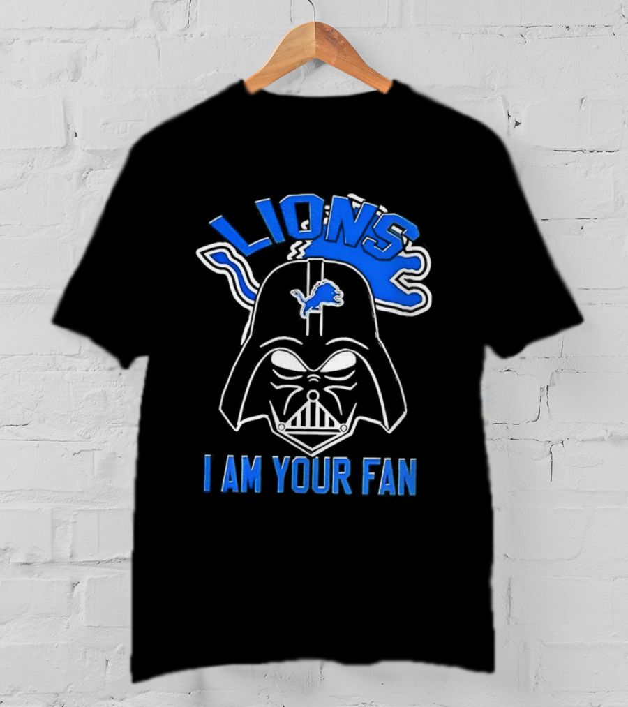 Detroit Lions Darth Vader I Am Your Fan Star Wars Collaboration T-Shirt