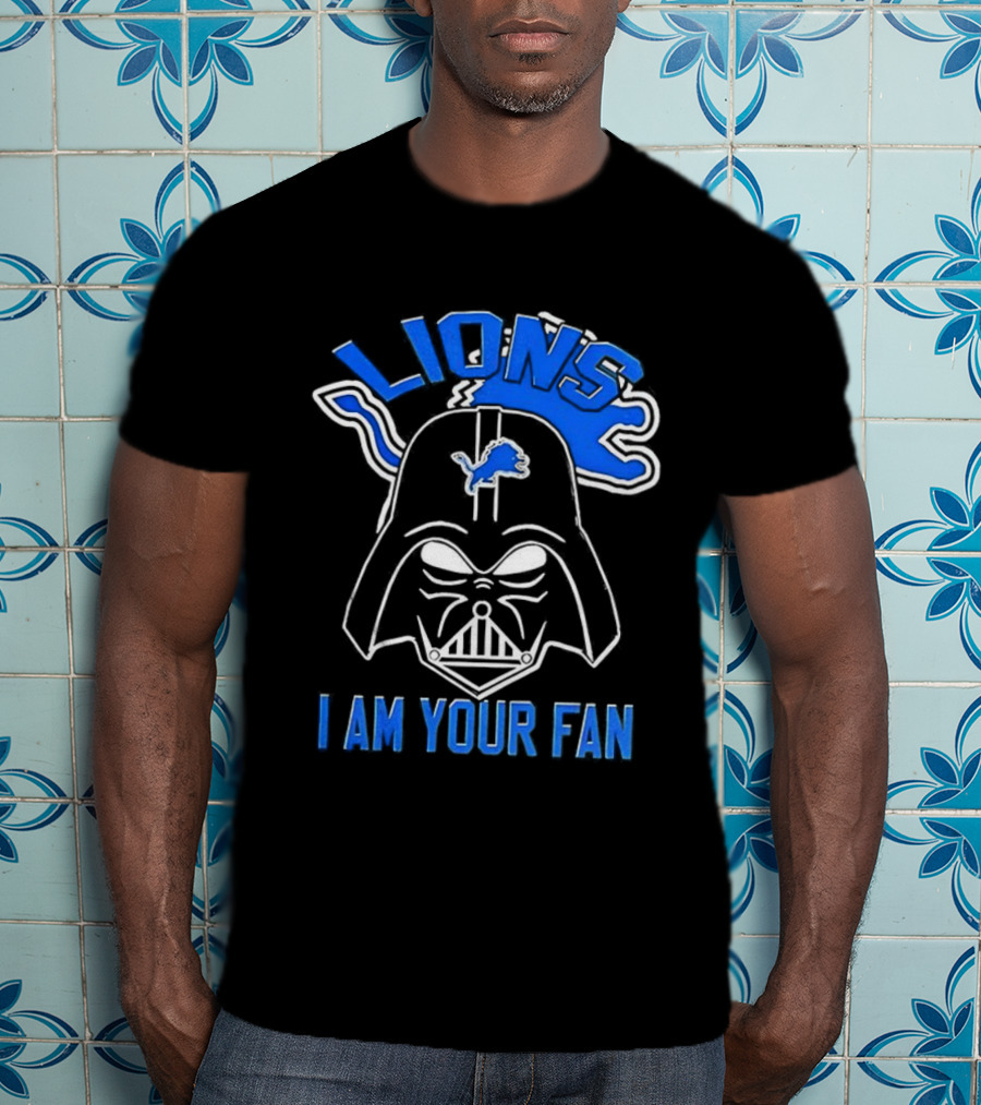 Detroit Lions Darth Vader I Am Your Fan Star Wars Collaboration T-Shirt