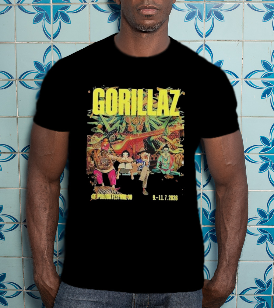 Gorillaz Pohoda Festival July 9-11 2026 Vibrant Music Artistry T-Shirt