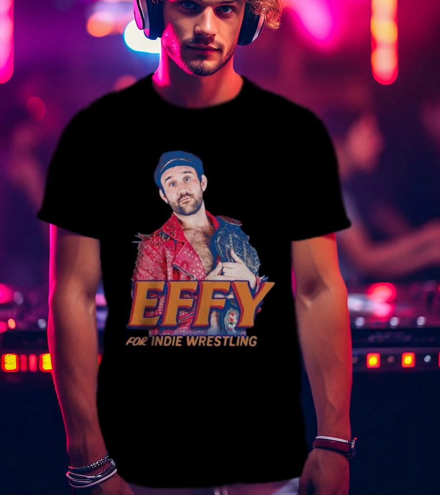 Effy Indie Wrestling Champion Red Jacket Photo T-Shirt