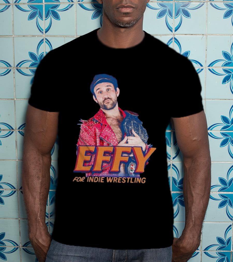 Effy Indie Wrestling Champion Red Jacket Photo T-Shirt