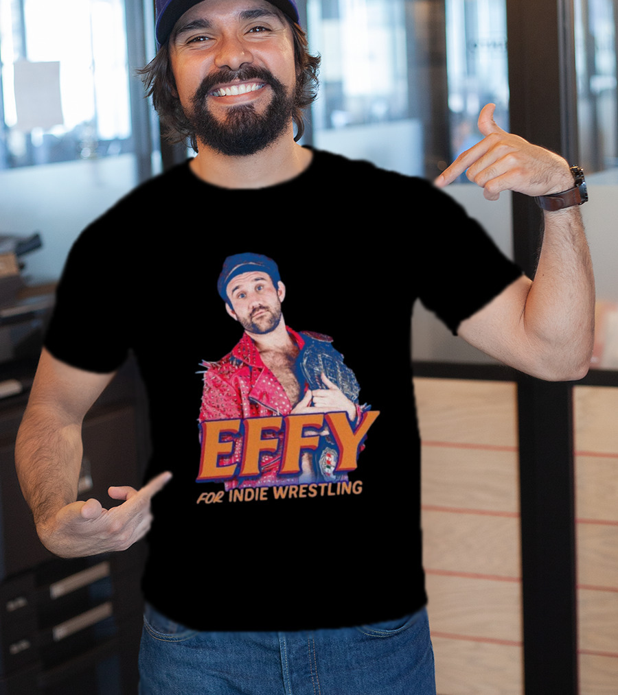 Effy Indie Wrestling Champion Red Jacket Photo T-Shirt