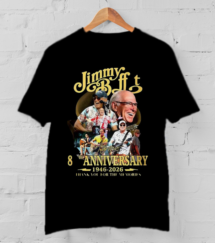 Jimmy Buffett 80th Anniversary 1946-2026 Thank You For The Memories T-Shirt