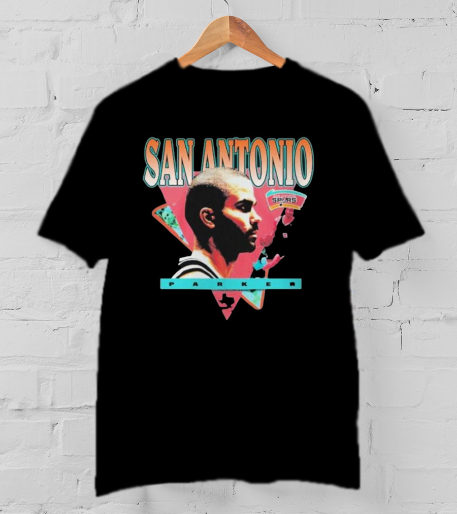 San Antonio Spurs Parker Vintage Basketball Style T-Shirt