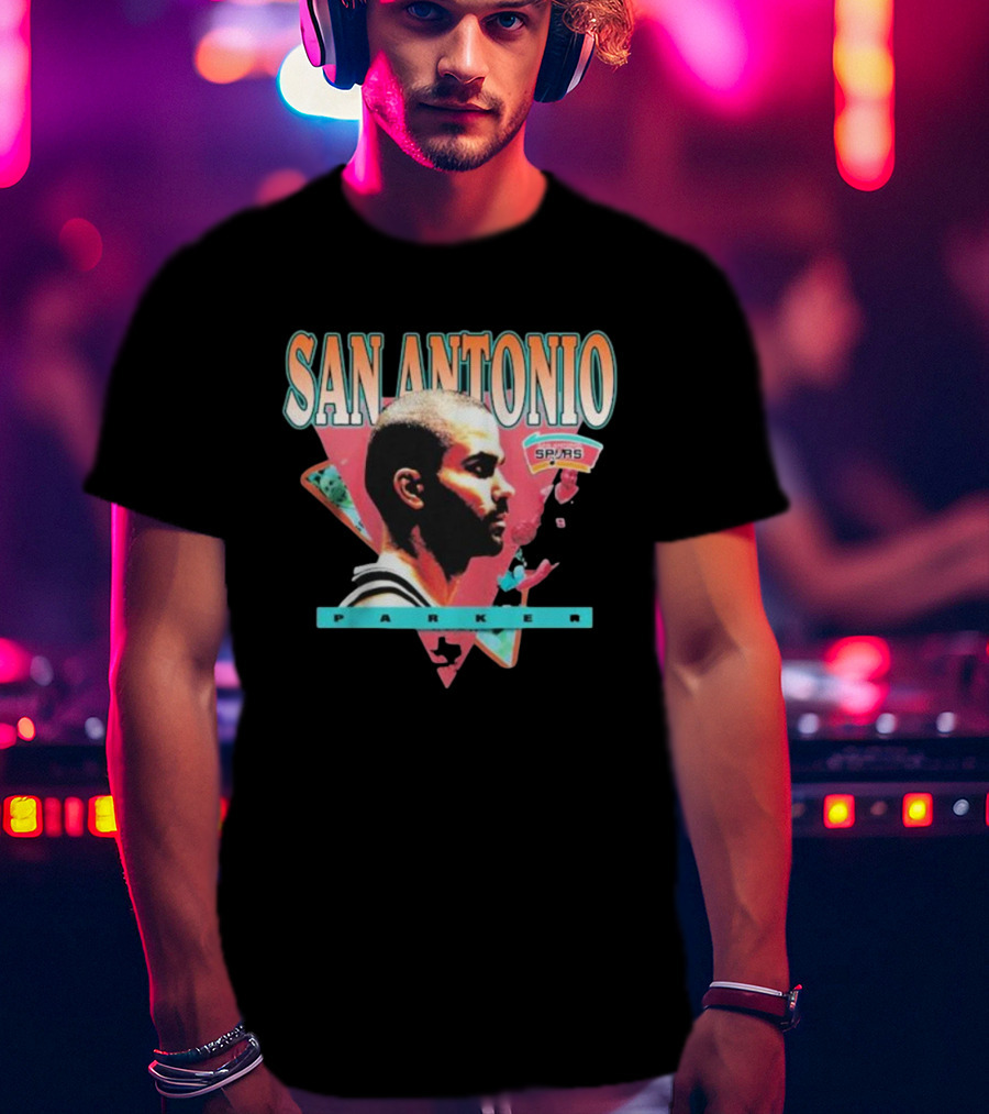 San Antonio Spurs Parker Vintage Basketball Style T-Shirt
