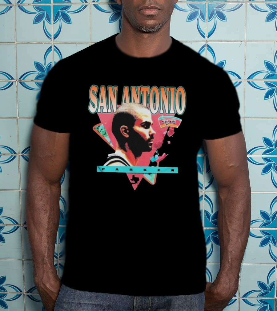 San Antonio Spurs Parker Vintage Basketball Style T-Shirt