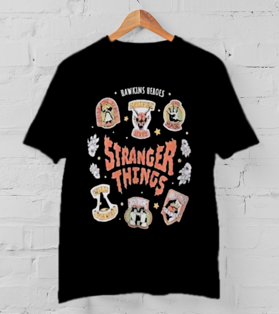 Stranger Things Hawkins Heroes High Five Hawkins Tigers Hellfire Club T-Shirt