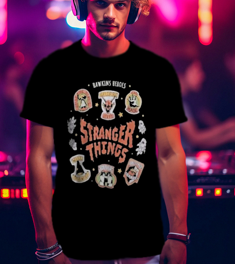 Stranger Things Hawkins Heroes High Five Hawkins Tigers Hellfire Club T-Shirt