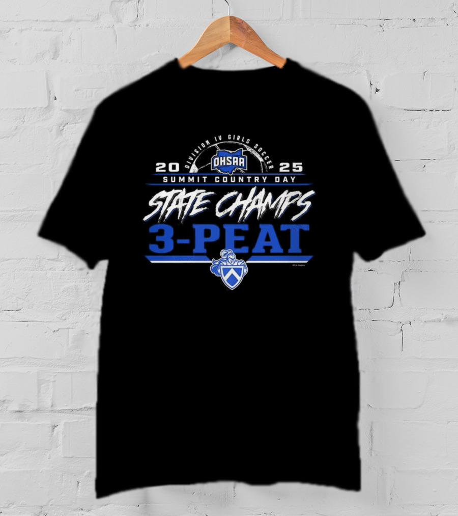 Summit Country Day 2025 OHSAA Division 4 State Champs 3-Peat T-Shirt
