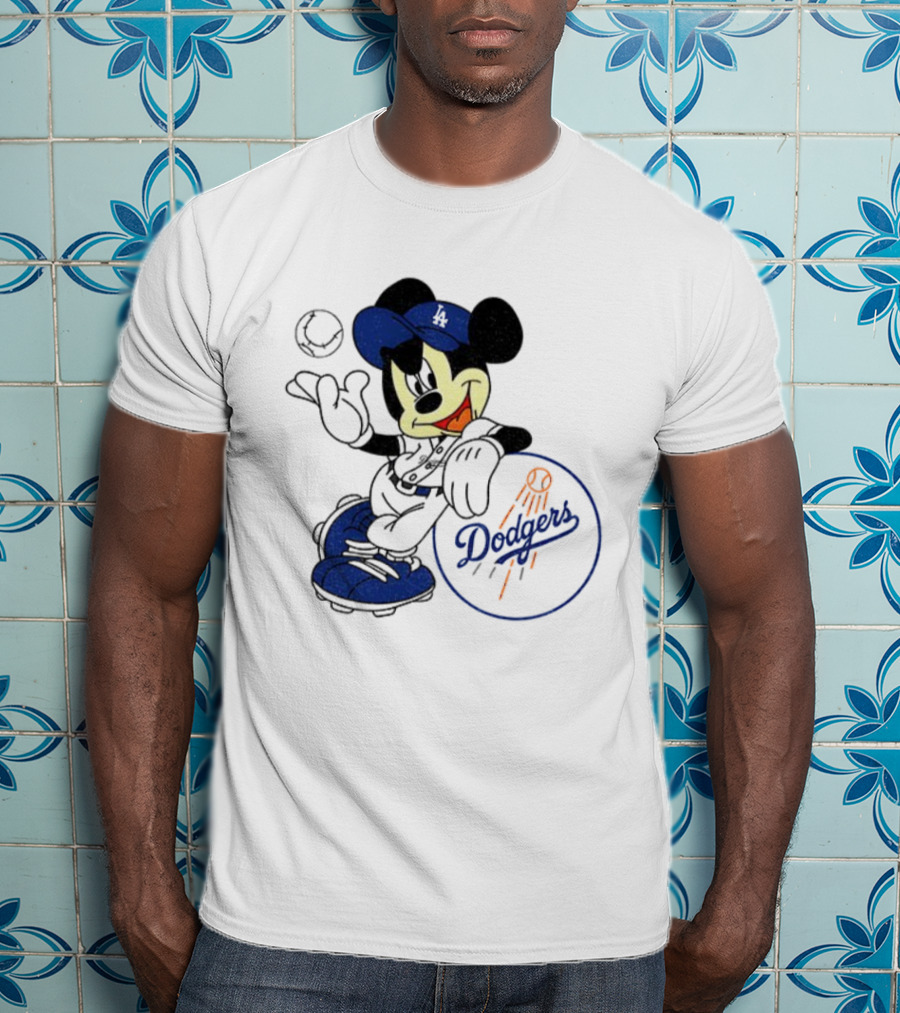 Mikey Dodgers Baseball Champs Los Angeles Logo T-Shirt