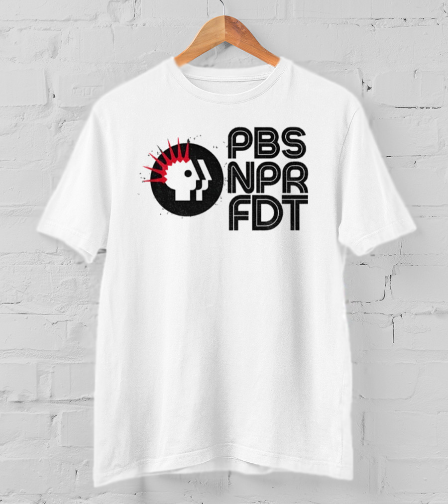 PBS NPR FDT Punk Style Political Statement T-Shirt