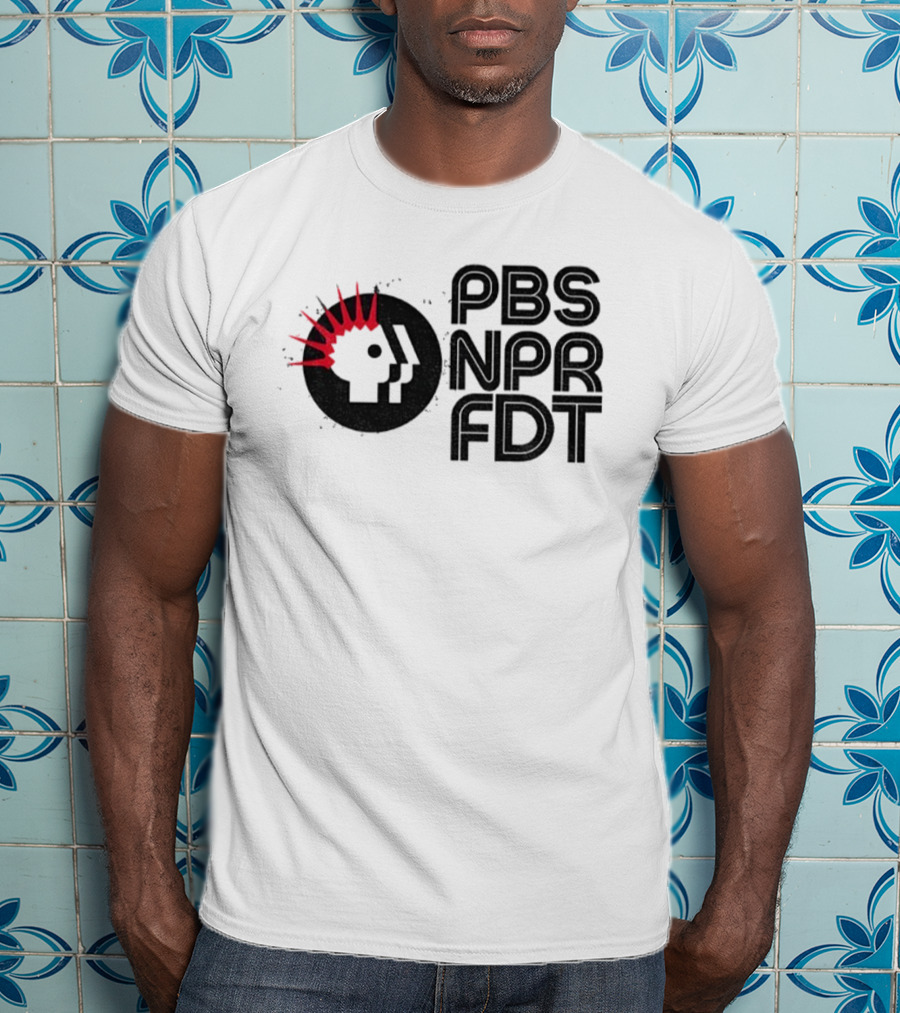 PBS NPR FDT Punk Style Political Statement T-Shirt
